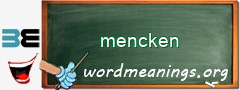 WordMeaning blackboard for mencken